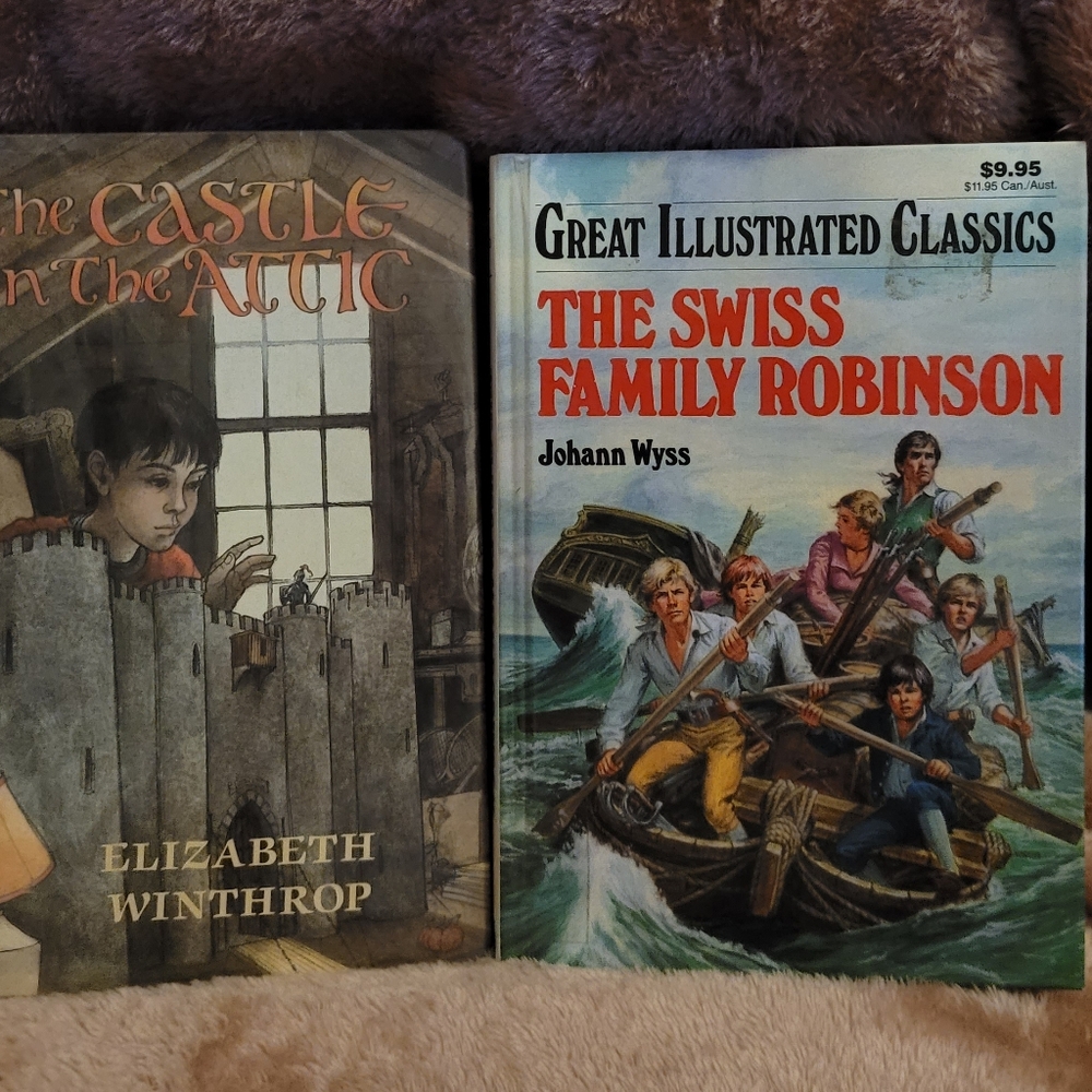 COPY - The Swiss Family Robinson and The Castle in the Attic Vintage Book Bundle